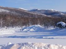 Горка на озере Верхнем в парке Гагарина