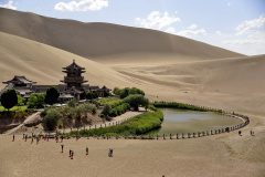 Dunhuang Crescent Moon Lake and Takla Makan Desert